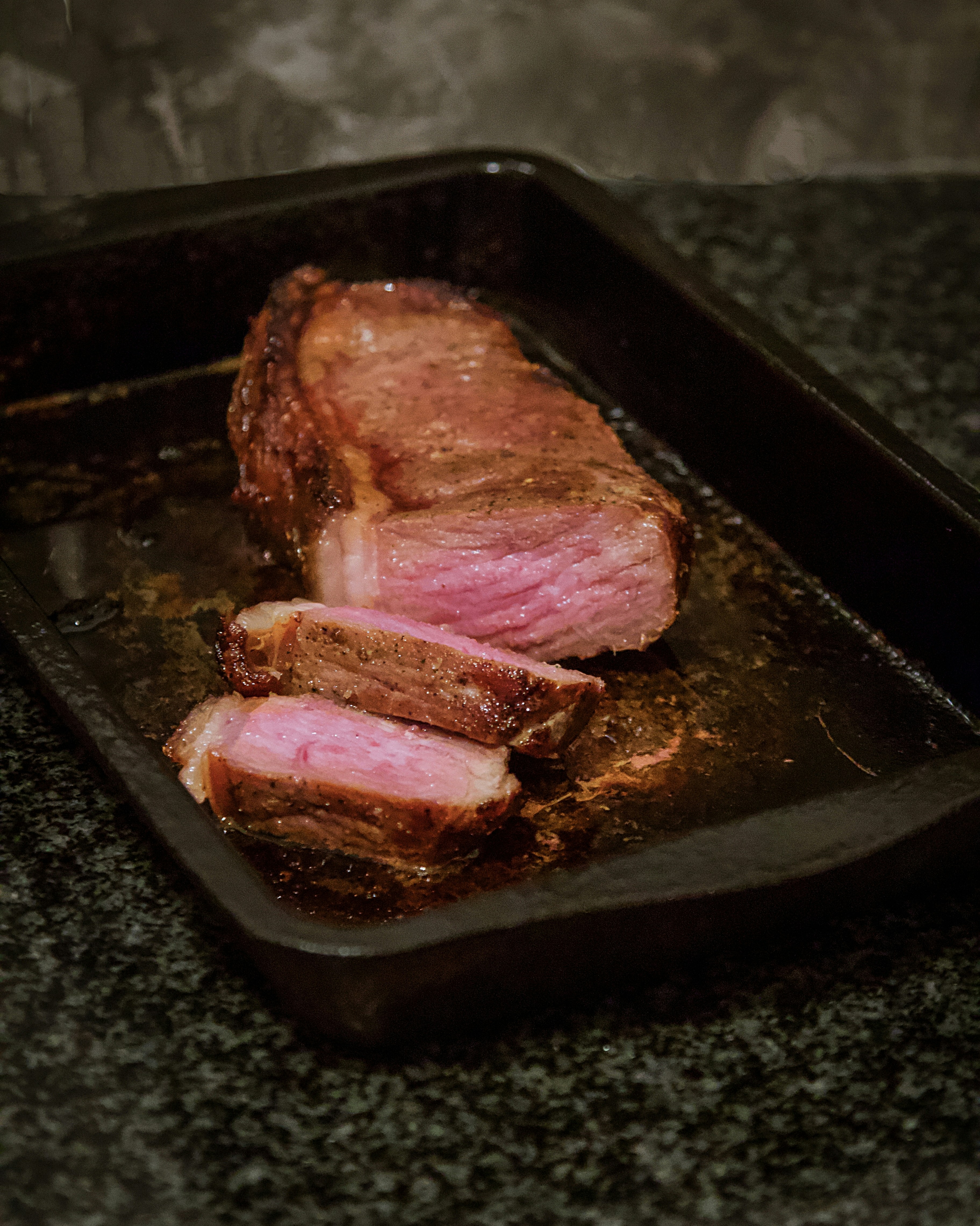 A good steak is juicy, tender, loaded with flavor, and has a minimum amount of fat. Lean is the cherry-red part of the meat.